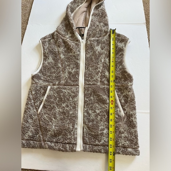 Prana Polar Escape Vest Beige Size Small Sherpa - Picture 6 of 7